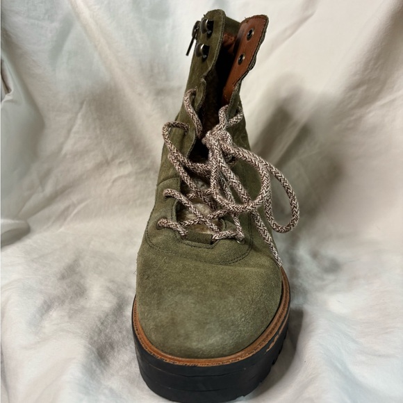Marc Fisher | Olive Green Suede Women's Hiking Boots | Style and Comfort - Picture 7 of 10